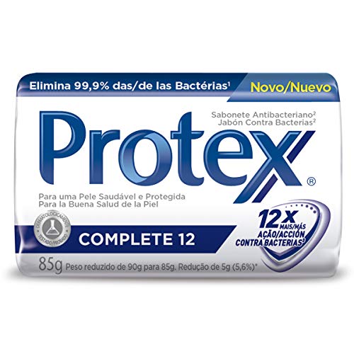 SABONETE BARRA ANTIBACTERIANO PROTEX COMPLETE 12 ENVOLTÓRIO 85G