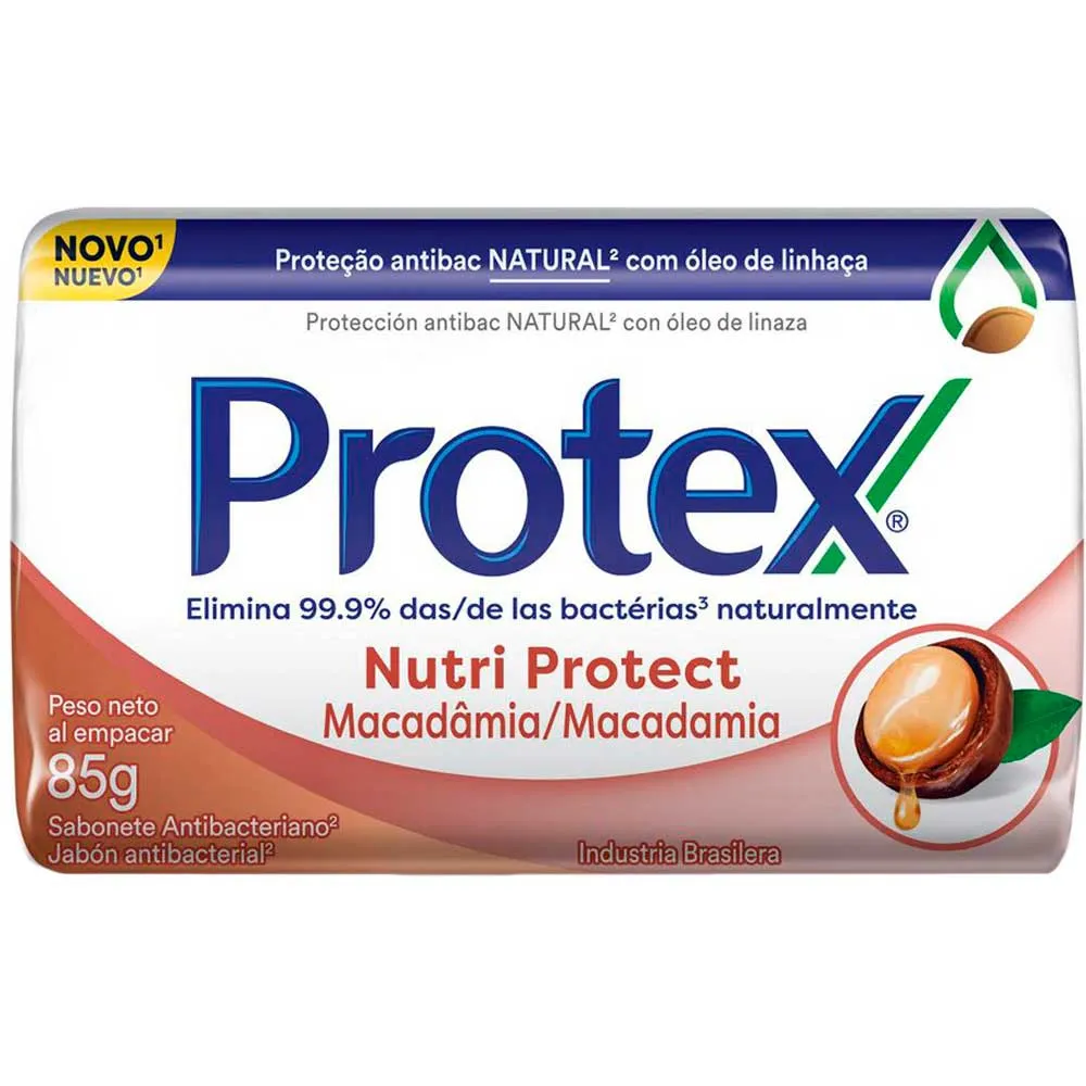 SABONETE BARRA ANTIBACTERIANO MACADÂMIA PROTEX NUTRI PROTECT ENVOLTÓRIO 85G 0