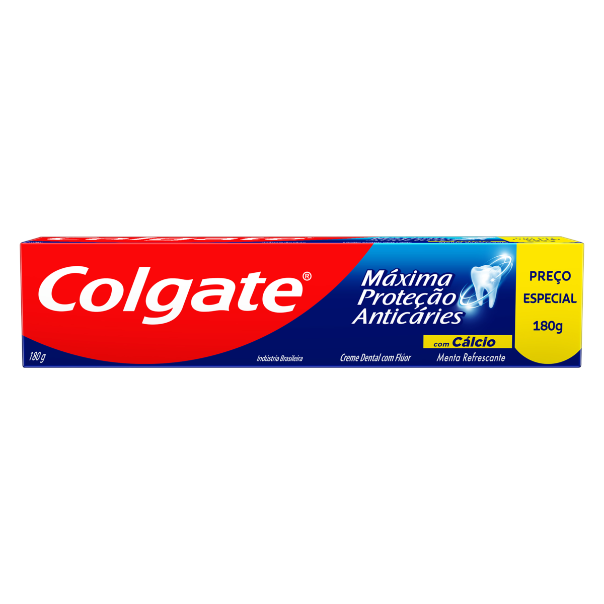 CREME DENTAL MENTA REFRESCANTE COLGATE MÁXIMA PROTEÇÃO ANTICÁRIES CAIXA 180G 0