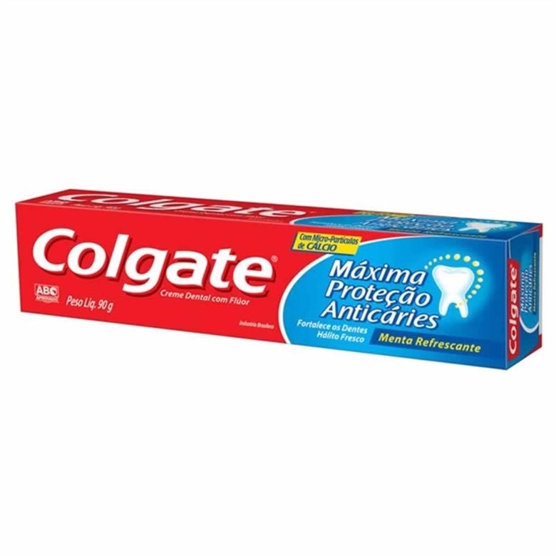 CREME DENTAL MENTA REFRESCANTE COLGATE MÁXIMA PROTEÇÃO ANTICÁRIES CAIXA 90G