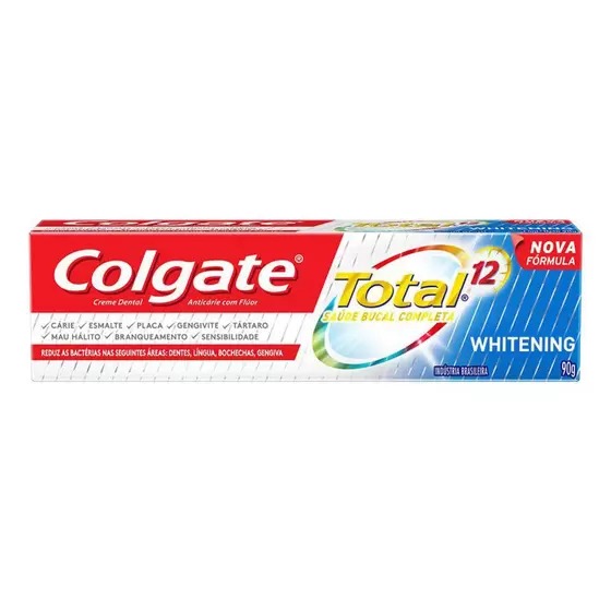 CREME DENTAL WHITENING COLGATE TOTAL PREVENÇÃO ATIVA CAIXA 90G