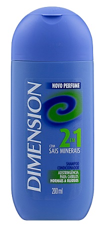 SHAMPOO 2 EM 1 DIMENSION CABELOS NORMAIS A OLEOSOS FRASCO 200ML