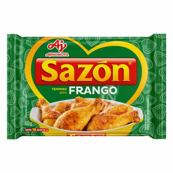 TEMPERO PÓ PARA FRANGO SAZÓN PACOTE 60G 12 UNIDADES