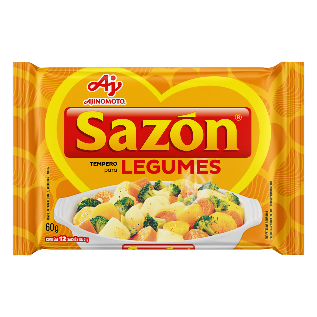 TEMPERO PÓ PARA LEGUMES SAZÓN PACOTE 60G 12 UNIDADES 0