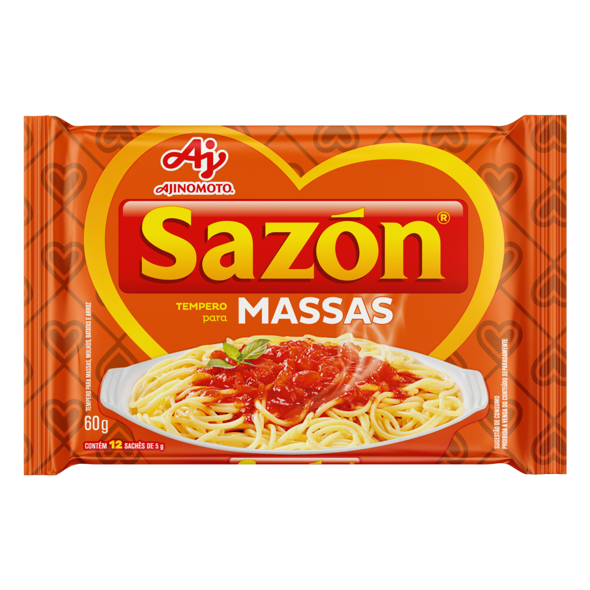 TEMPERO PÓ PARA MASSAS SAZÓN PACOTE 60G 12 UNIDADES