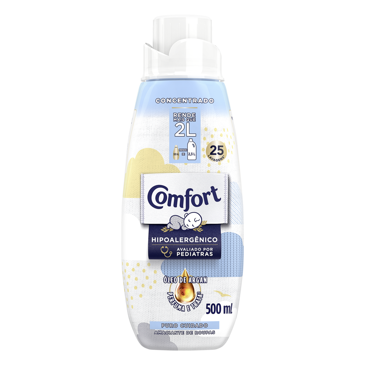 AMACIANTE DE ROUPA CONCENTRADO PURO CUIDADO COMFORT FRASCO 500ML 0