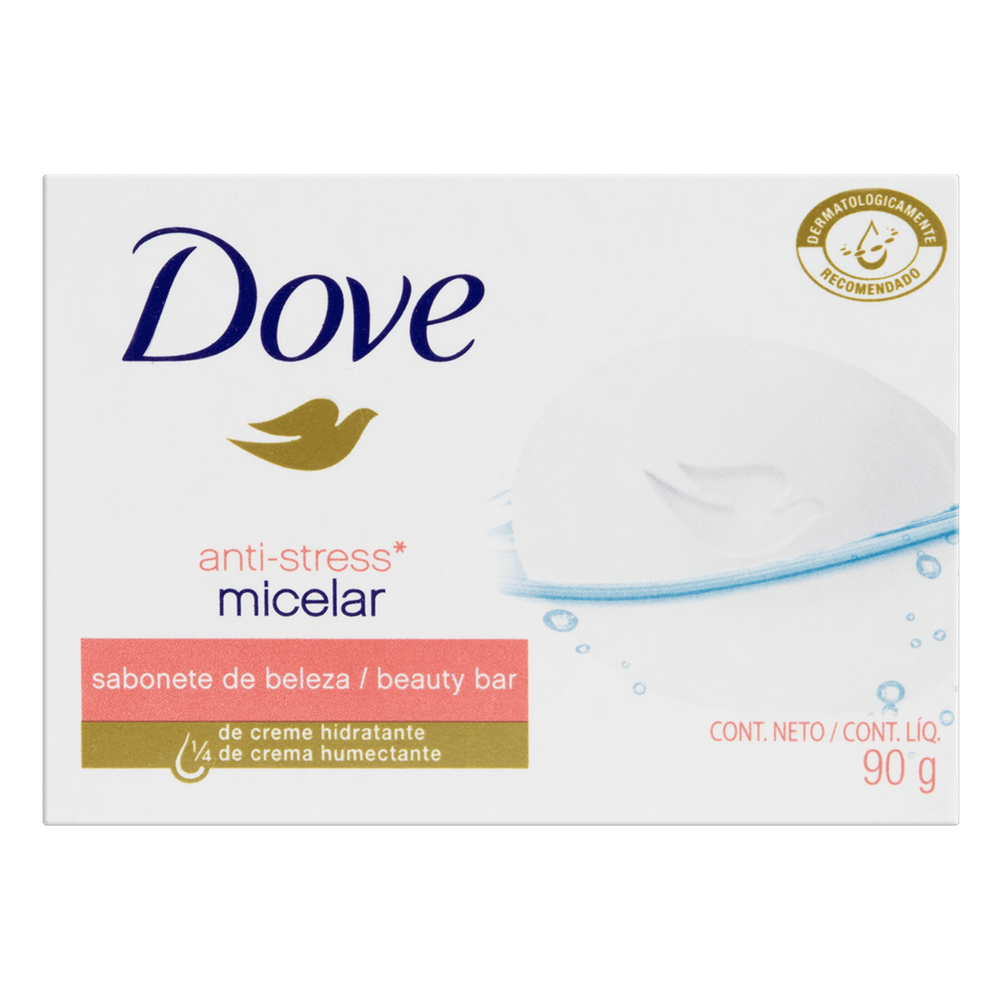 SABONETE BARRA ANTI-STRESS MICELAR DOVE CAIXA 90G
