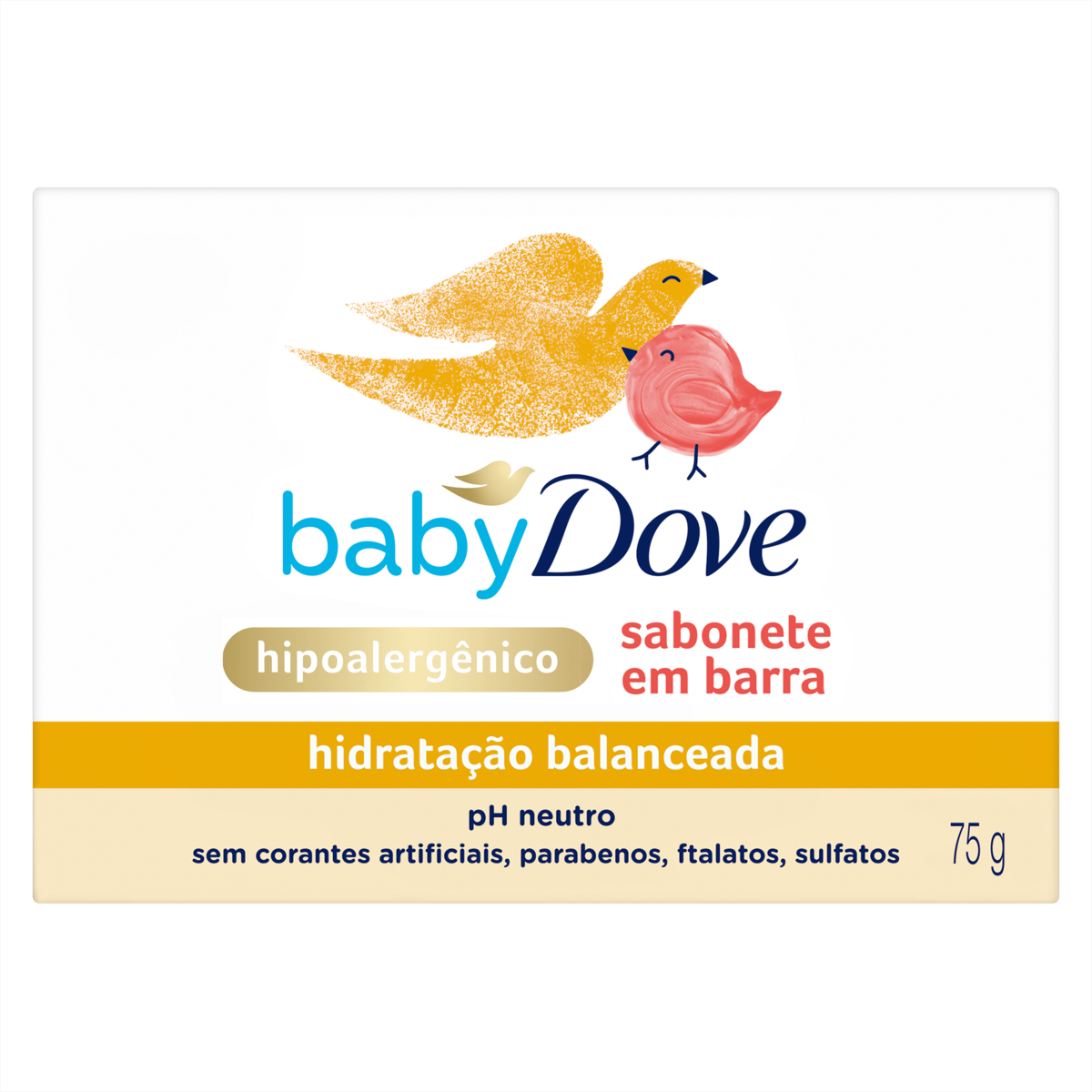 SABONETE BARRA HIDRATAÇÃO BALANCEADA DOVE BABY CAIXA 75G