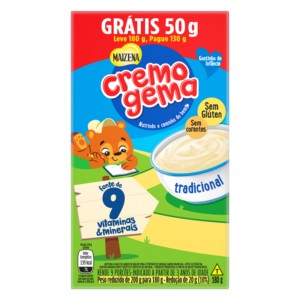 MINGAU TRADICIONAL MAIZENA CREMOGEMA CAIXA 180G OFERTA ESPECIAL 0