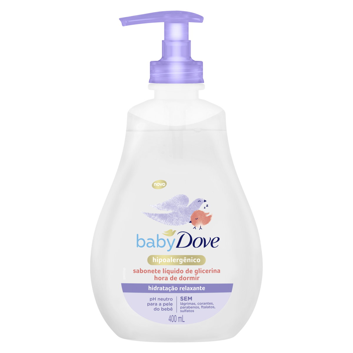 SABONETE LÍQUIDO DE GLICERINA HIDRATAÇÃO RELAXANTE DOVE BABY HORA DE DORMIR FRASCO 400ML 0
