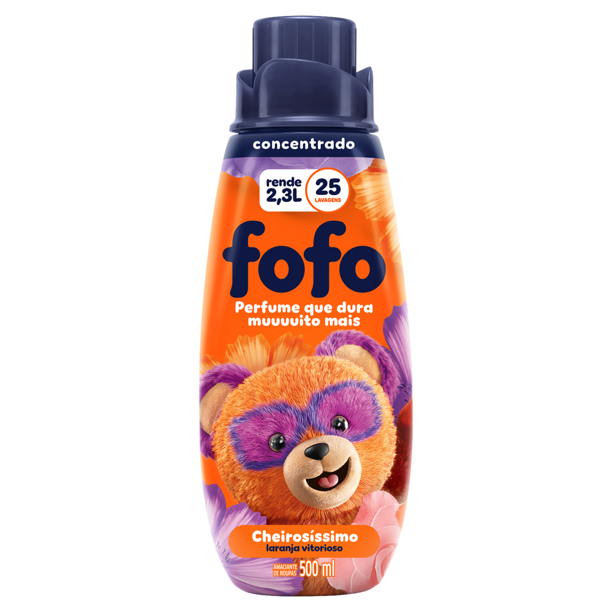 AMACIANTE DE ROUPA CONCENTRADO LARANJA VITORIOSO FOFO CHEIROSÍSSIMO FRASCO 500ML