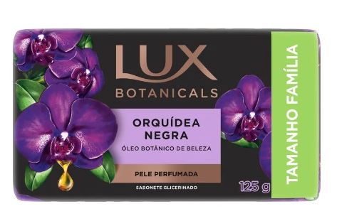 SABONETE BARRA DE GLICERINA ORQUÍDEA NEGRA LUX BOTANICALS ENVOLTÓRIO 125G TAMANHO FAMÍLIA
