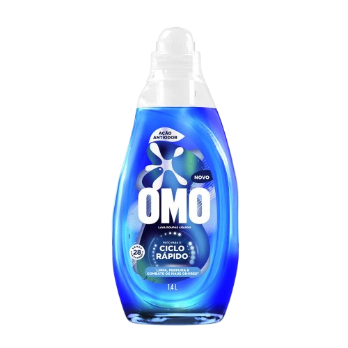 LAVA ROUPAS LIQ OMO CICLO RAPIDO ACAO ANTIODOR 1,4L 0