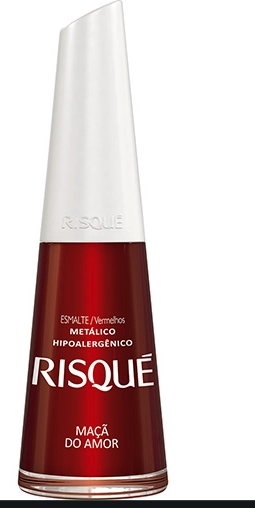 ESMALTE METÁLICO MAÇÃ DO AMOR RISQUÉ VERMELHOS BLISTER 8ML