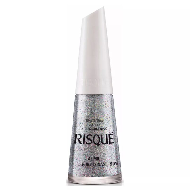 ESMALTE GLITTER AS MIL PURPURINAS RISQUÉ EFEITOS BLISTER 8ML