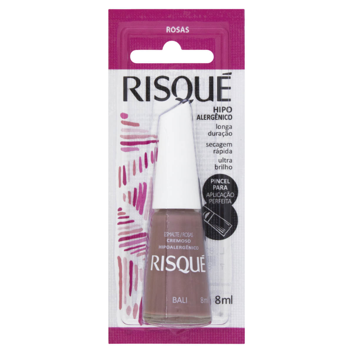 ESMALTE CREMOSO BALI RISQUÉ ROSAS BLISTER 8ML 0