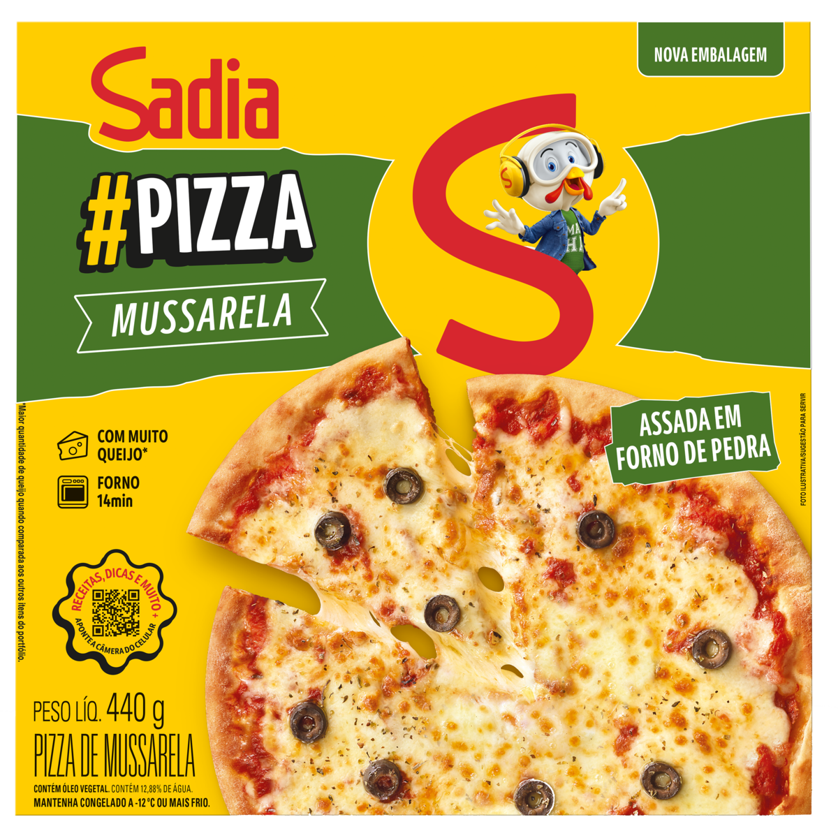 PIZZA MUSSARELA SADIA CAIXA 440G