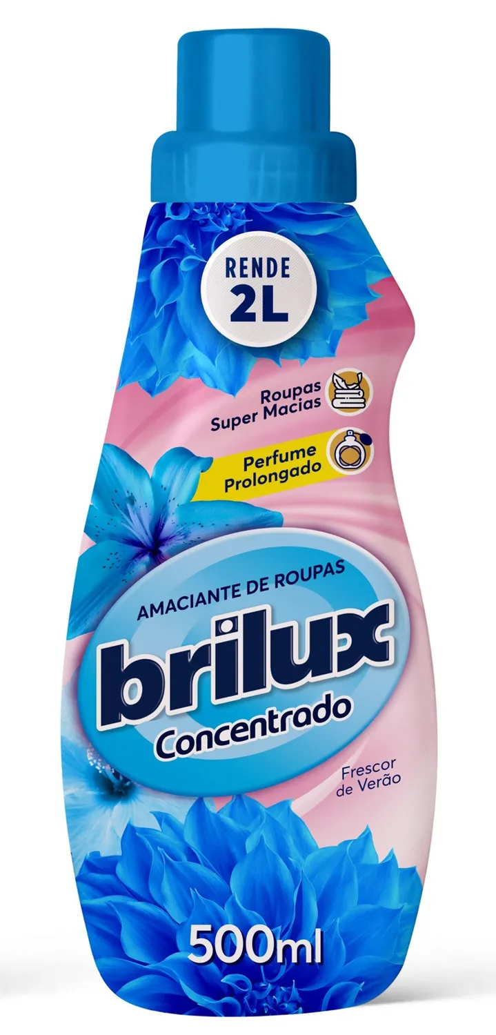 AMACIANTE DE ROUPA CONCENTRADO FRESCOR DE VERÃO BRILUX FRASCO 500ML