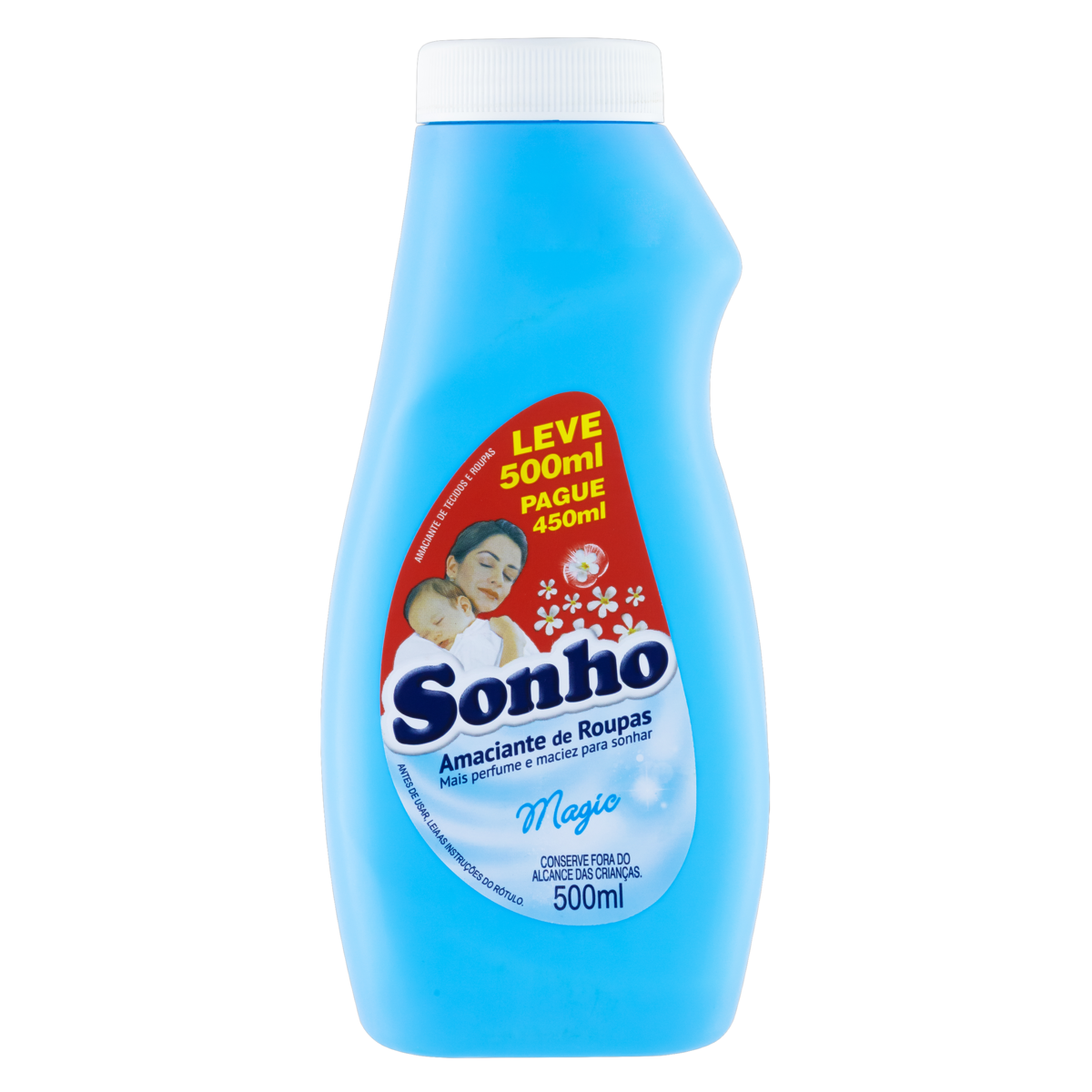 AMACIANTE DE ROUPA DILUÍDO MAGIC SONHO FRASCO LEVE 500ML PAGUE 450ML