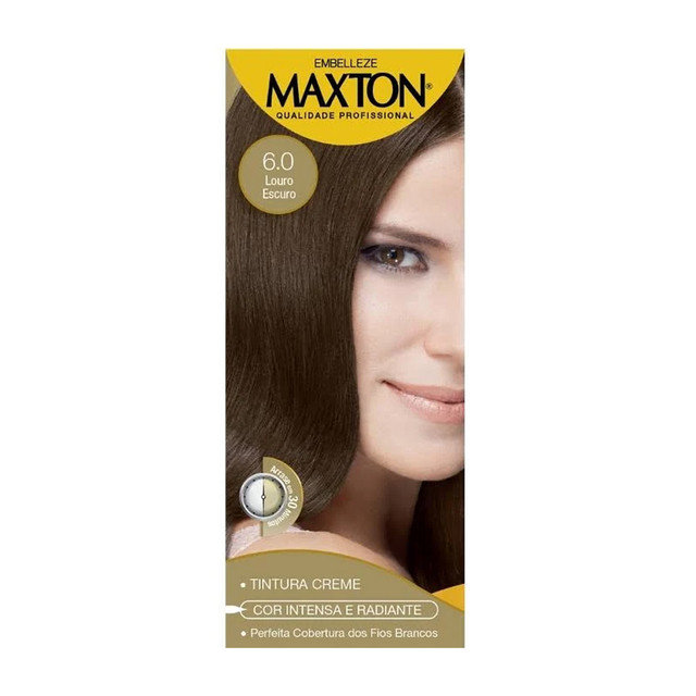 KIT TINTURA CREME 6.0 LOURO ESCURO MAXTON