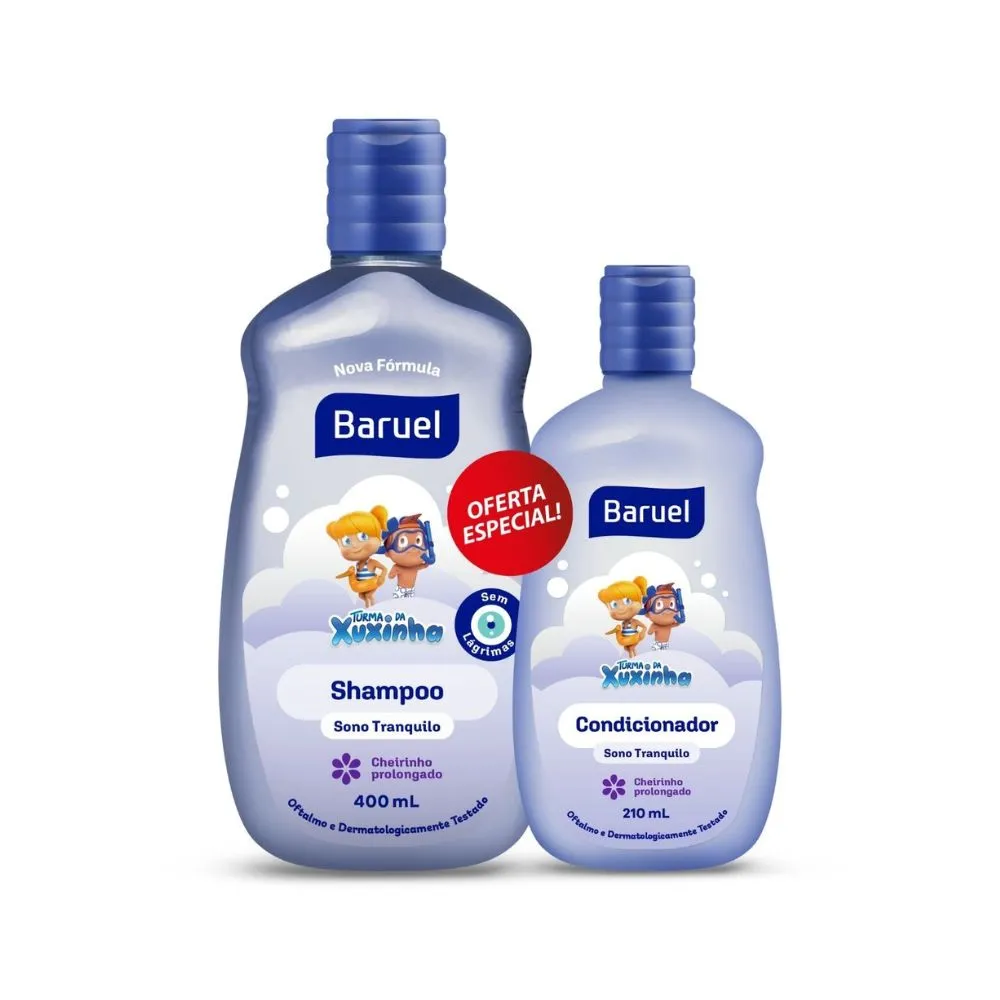 SHAMPOO SONO TRANQUILO 400ML + CONDICIONADOR 210ML TURMA DA XUXINHA