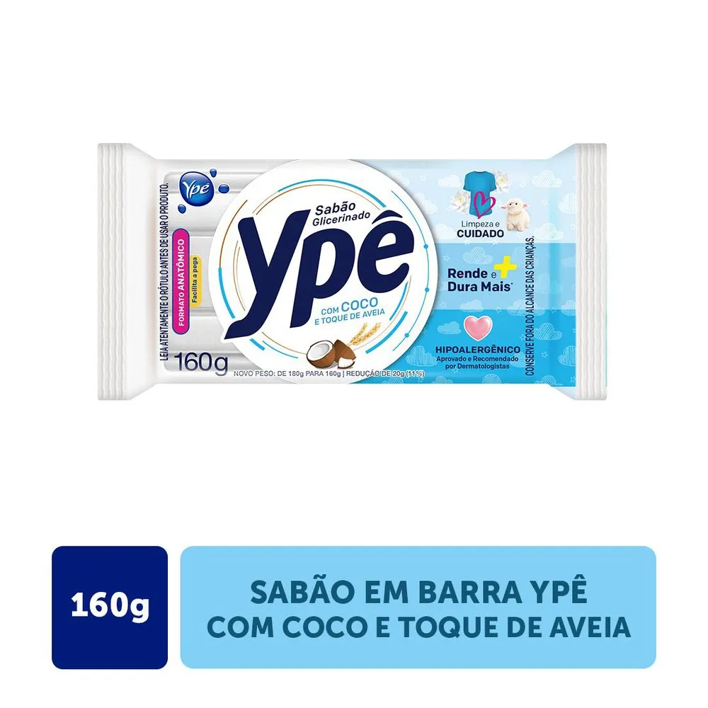 SABÃO BARRA GLICERINADO COCO YPÊ FLOW PACK 160G 0