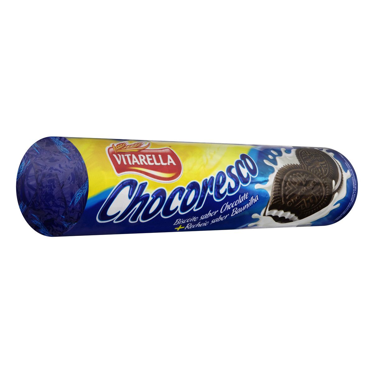 BISCOITO BAUNILHA VITARELLA TRELOSO CHOCORESCO PACOTE 120G 0