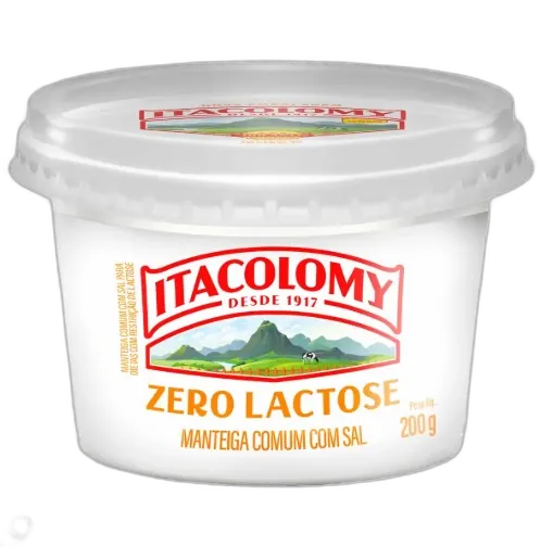 MANTEIGA COMUM COM SAL ZERO LACTOSE ITACOLOMY POTE 200G 0