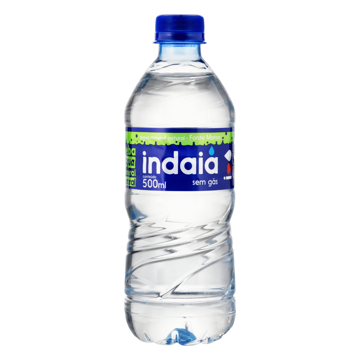ÁGUA MINERAL NATURAL SEM GÁS INDAIÁ GARRAFA 500ML