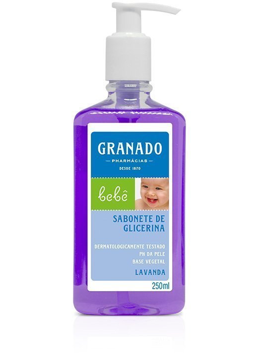 SABONETE LÍQUIDO DE GLICERINA LAVANDA GRANADO BEBÊ FRASCO 250ML 0