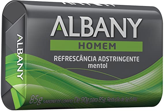 SABONETE BARRA CONTROLE DE OLEOSIDADE MENTOL ALBANY ANTIBAC HOMEM ENVOLTÓRIO 85G