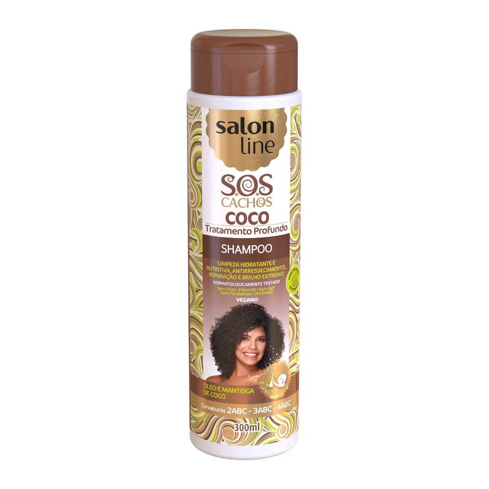 SHAMPOO USO DIÁRIO SALON LINE 300ML SOS COCO UNIT