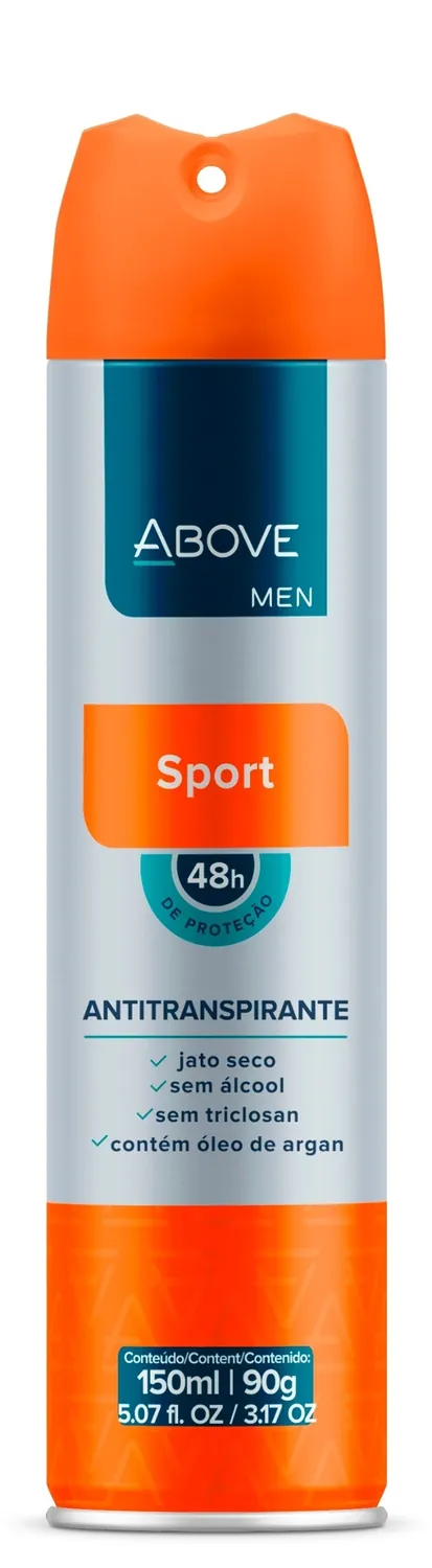 ANTITRANSPIRANTE JATO SECO ABOVE MEN SPORT 150ML SPRAY 0