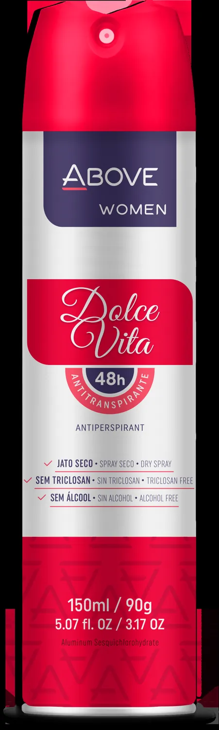 ANTITRANSPIRANTE JATO SECO DOLCE VITA ABOVE WOMEN 150ML SPRAY