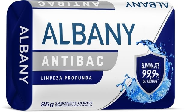 SABONETE BARRA LIMPEZA PROFUNDA ALBANY ANTIBAC ENVOLTÓRIO 85G