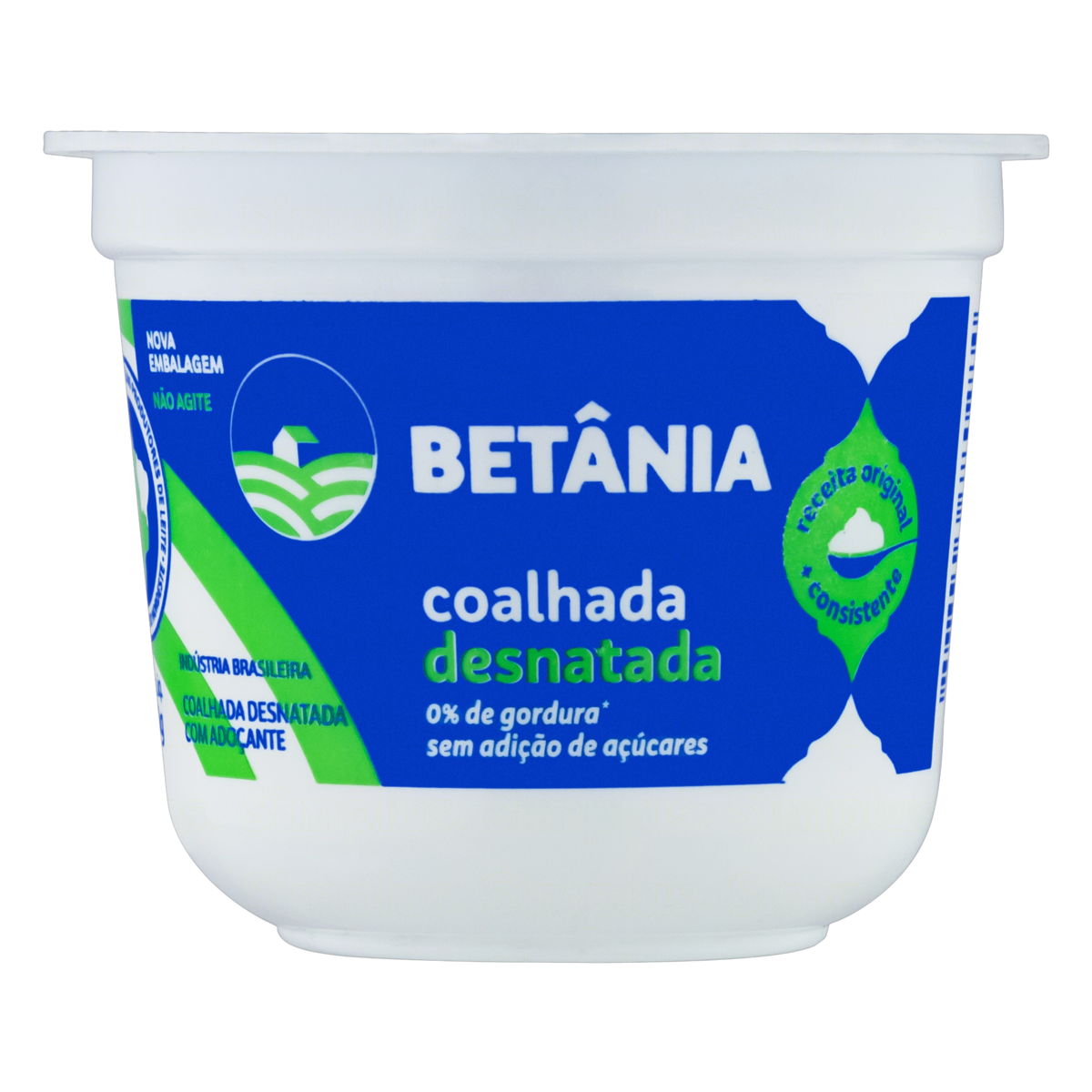 COALHADA DESNATADA COM ADOÇANTE BETÂNIA POTE 140G 0