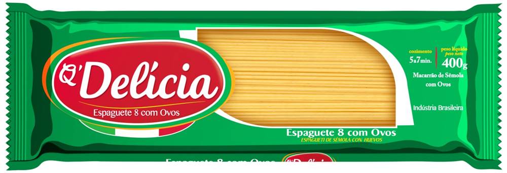 MACARRÃO OVOS ESPAGUETE Q DELÍCIA 400G