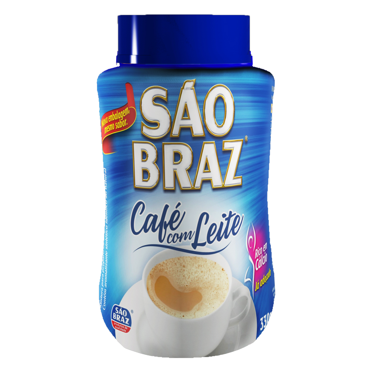 CAFÉ COM LEITE SOLÚVEL SÃO BRAZ POTE 330G