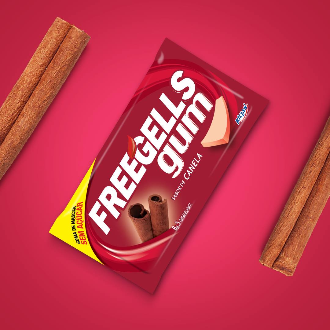 CHICLE FREEGELLS GUM CANELA 8G