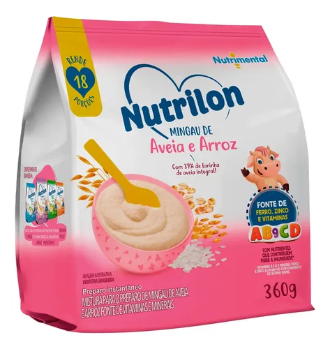 MINGAU AVEIA E ARROZ NUTRILON PACOTE 360G