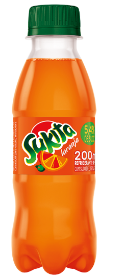 REFRIGERANTE LARANJA SUKITA GARRAFA 200ML