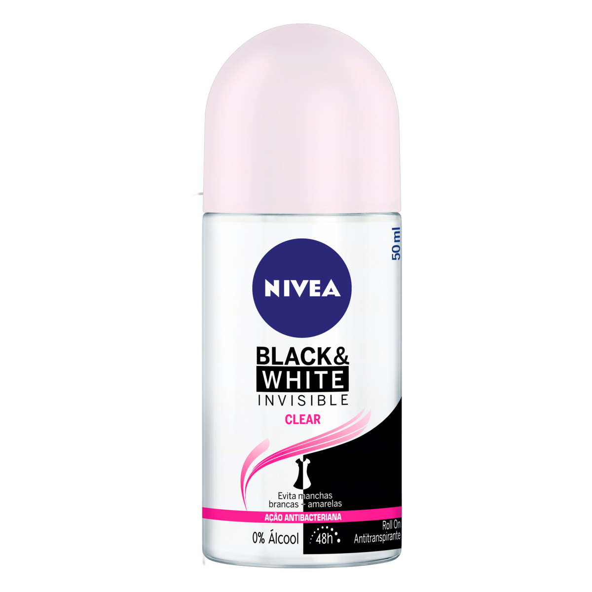 ANTITRANSPIRANTE ROLL-ON NIVEA INVISIBLE FOR BLACK & WHITE CLEAR 50ML