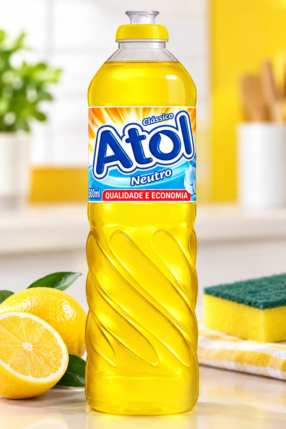 DETERGENTE LÍQUIDO ATOL NEUTRO 500ML — imagem 1