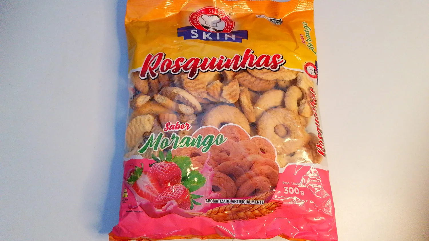 ROSQUINHAS SKIN MORANGO 300G