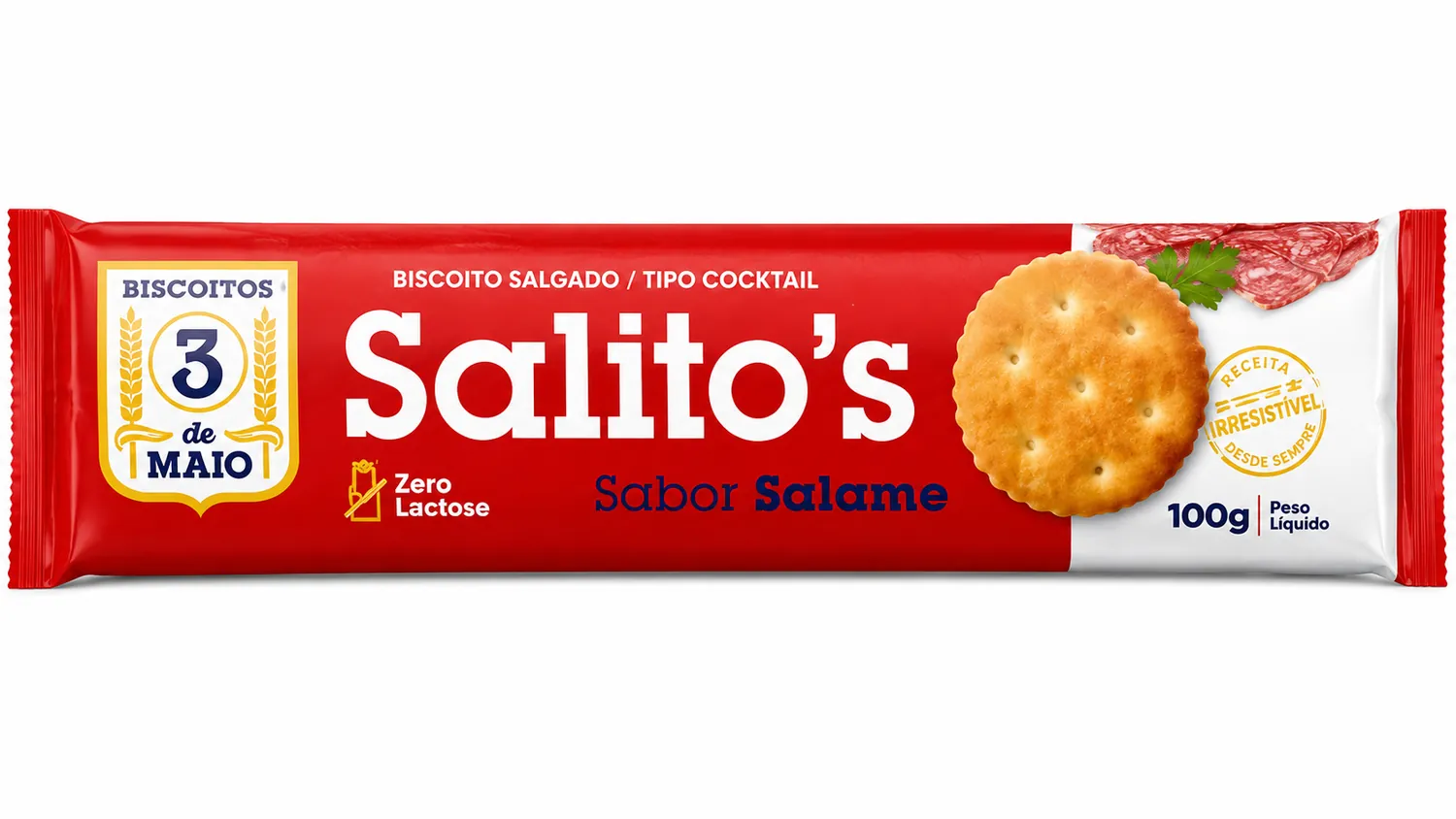 BISCOITO SALITOS 3 DE MAIO 100G SALAME
