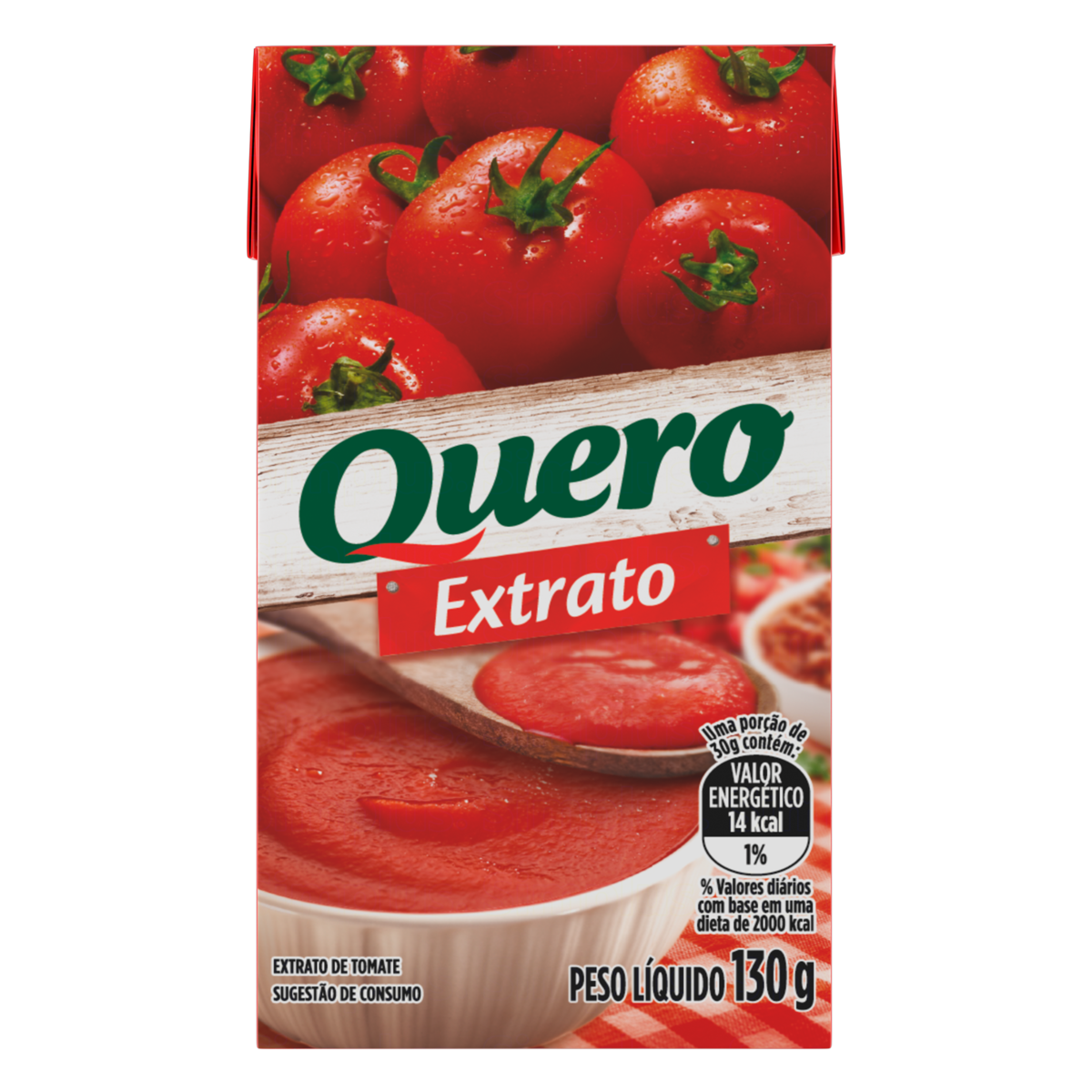EXTRATO DE TOMATE QUERO CAIXA 130G 0