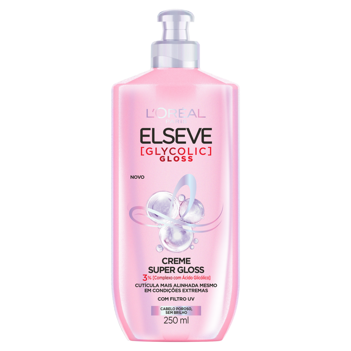 CREME PARA PENTEAR LORÉAL PARIS ELSEVE GLYCOLIC GLOSS FRASCO 250ML 0