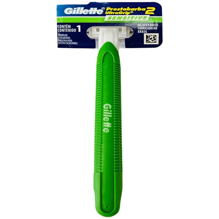 APARELHO PRESTOBARBA SENSITIVE ULTRAGRIP GILLETTE 2