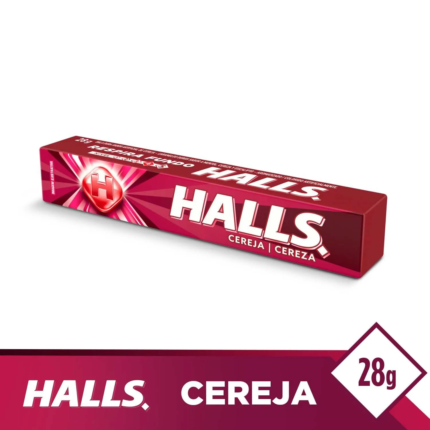 BALA CEREJA HALLS PACOTE 28G 0