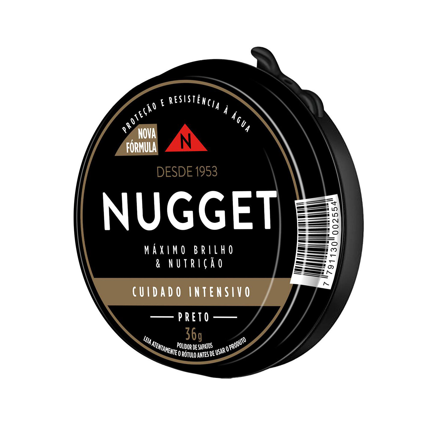 POLIDOR DE SAPATO PASTA PRETO NUGGET LATA 36G 0